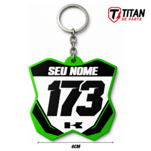 Chaveiro Mini Plate Kawasaki KX 03 MX Personalizado